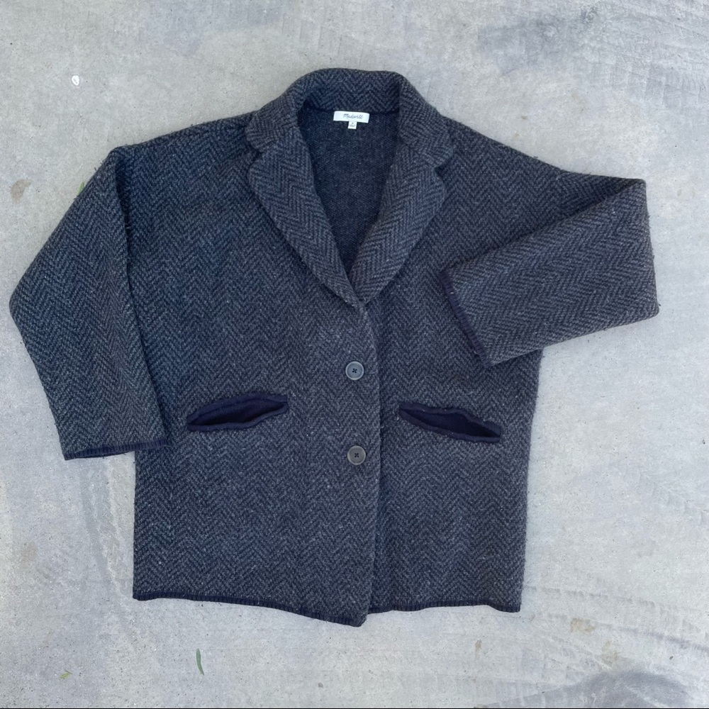 Madewell Chevron Wool Coat